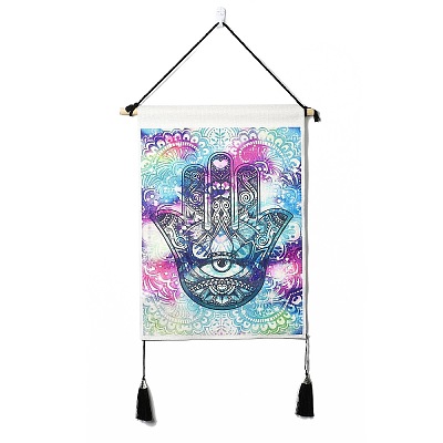 Cloth Wall Hanging Tapestry HJEW-M003-02B-1