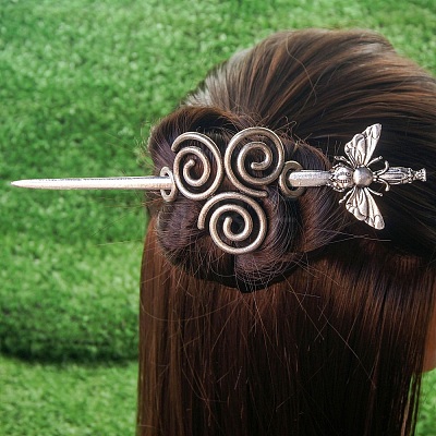 Antique Silver Viking Hair Sticks Hair Pin PW-WG2F806-09-1