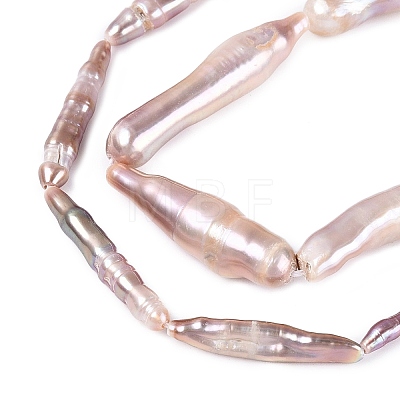 Natural Baroque Stick Pearl Keshi Pearl Beads Strands PEAR-N021-19-01C-1