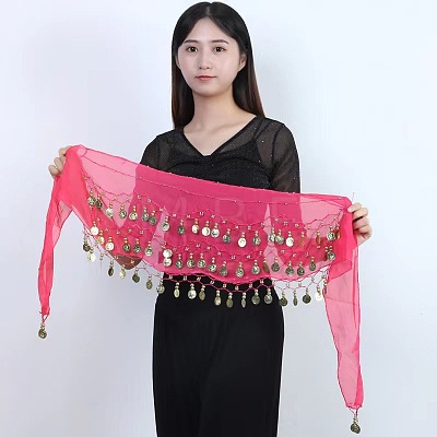 72 Coin Sequins Gauze Belly Dance Waist Belt WGF3D8F-09-1