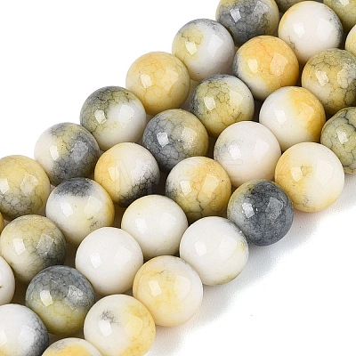 Opaque Ombre Effect Dyed Glass Beads Strands GLAA-Q106-04A-04-1
