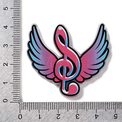 Musical Theme Opaque Acrylic Pendants SACR-Z006-05A-1