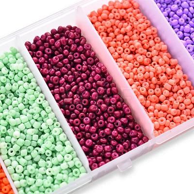 90G 5 Colors 12/0 Baking Paint Glass Seed Beads SEED-YW0001-14B-1