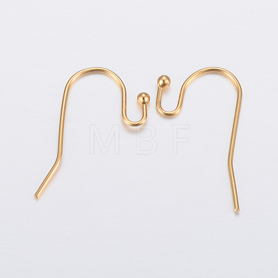 Ion Plating(IP) 304 Stainless Steel Earring Hooks X-STAS-H448-01G-1