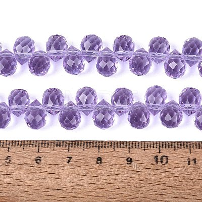 Transparent Glass Beads Strands GLAA-Q116-01A-B08-1