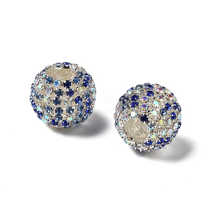 Sparkle Glass Rhinestone Round Beads OACR-S048-01J-1