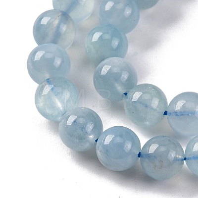 Natural Aquamarine Bead Strands G-J376-23-8mm-A-1