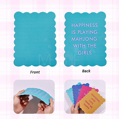 1Pc PU Imitation Leather Mahjong Scorecard Cover AJEW-GL0003-41-1