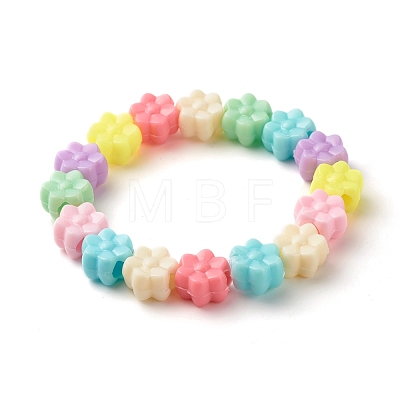 Candy Color Acrylic Beads Stretch Bracelet for Kid BJEW-JB07238-1
