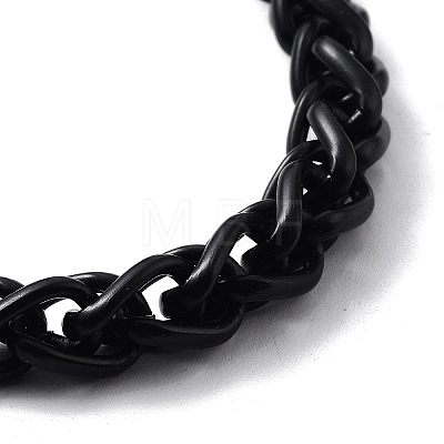 Alloy Rope Chains Bracelets with Skull Head for Women Men BJEW-L684-004EBP-1