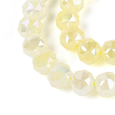 Anti-Tarnish Electroplate Glass Beads Strands GLAA-N064-8mm-02-1
