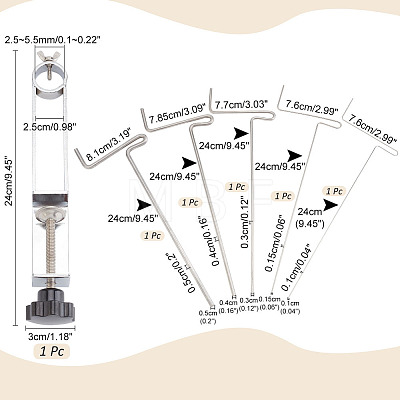 Stainless Steel Winding Rods Set TOOL-WH0053-39-1