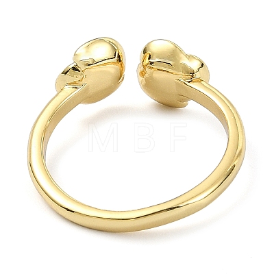Brass Open Cuff Rings RJEW-B051-40G-1