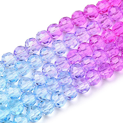 Transparent Glass Beads Strands GLAA-E036-07P-1