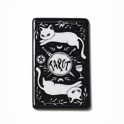 Tarot Theme Printed Acrylic Pendants MACR-G061-04H-1