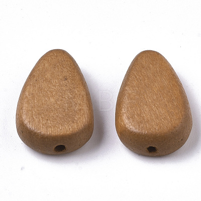 Painted Natural Wood Beads WOOD-R265-04E-1