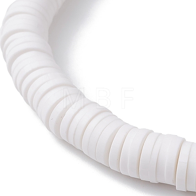 Polymer Clay Heishi Surfer Stretch Bracelet with Acrylic Butterfly Charms BJEW-JB09915-01-1