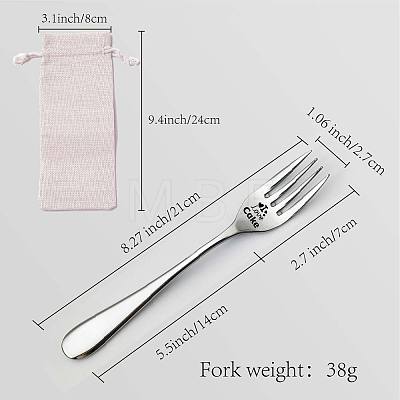 CREATCABIN 2Pcs 410 Stainless Steel Forks AJEW-CN0001-25C-1