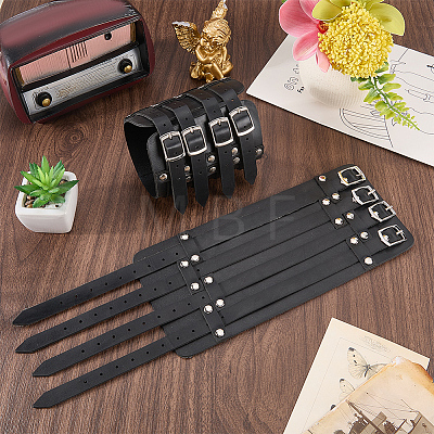 1Pc Viking PU Leather Cord Bracelets BJEW-CL0001-46B-1