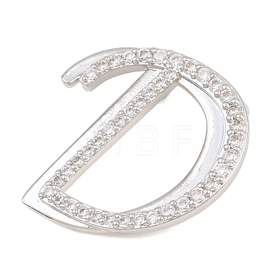 Brass Micro Pave Clear Cubic Zirconia Pendants CU-CBA8481-01P-D-1