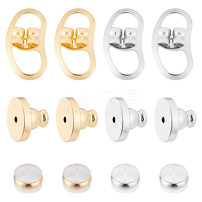 24Pcs 6 Styles Silicone Ear Nuts SIL-BBC0001-05-1