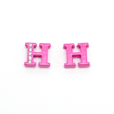 Rhinestone Slide Letter Charms RB-TAC0002-01H-1