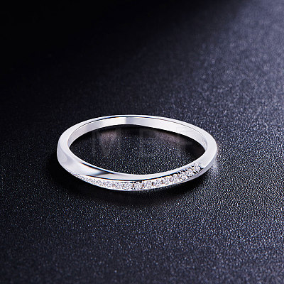 SHEGRACE Classic Rhodium Plated 925 Sterling Silver Finger Ring JR395B-1