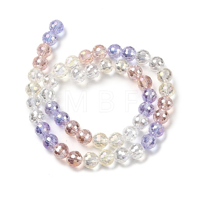 Electroplate Glass Beads Strands EGLA-D300-06-8mm-08-1