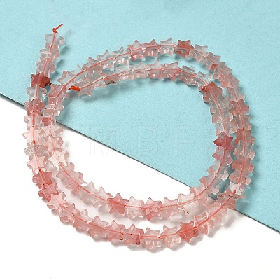 Cherry Quartz Glass Beads Strands G-G085-B08-02-1