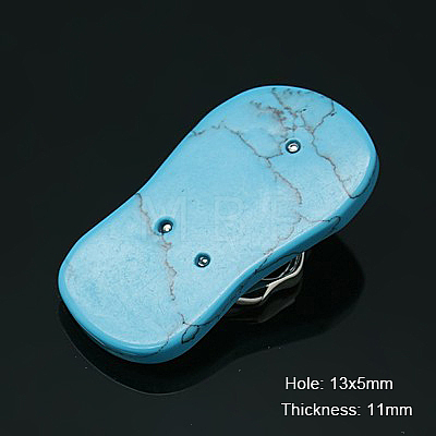 Synthetic Turquoise Pendants G-C094-1-1