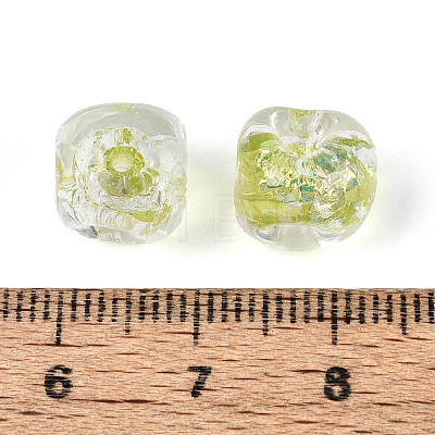 Handmade Foil Lampwork Beads Strands FOIL-T008-04H-1