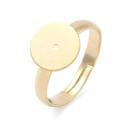 Adjustable Brass Pad Ring Settings KK-K414-10A-G-1