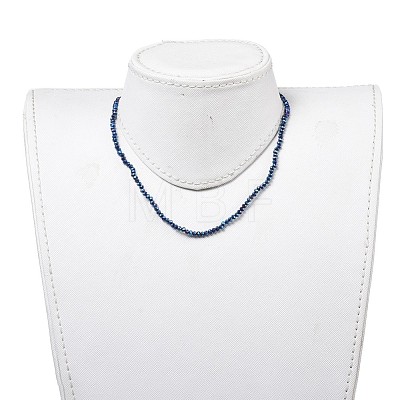 Electroplate Glass Beaded Necklaces NJEW-JN02793-1