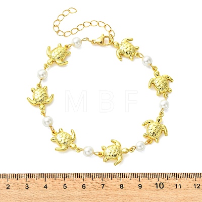 Ocean 304 Stainless Steel Sea Animals Link Chain Anklets for Women AJEW-AN00823-01-1