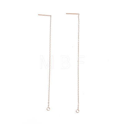 Ion Plating(IP) 304 Stainless Steel Stud Earring Finding LS-STAS-E161-06RG-1