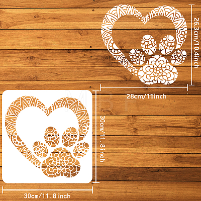 PET Hollow Out Drawing Painting Stencils DIY-WH0391-0693-1