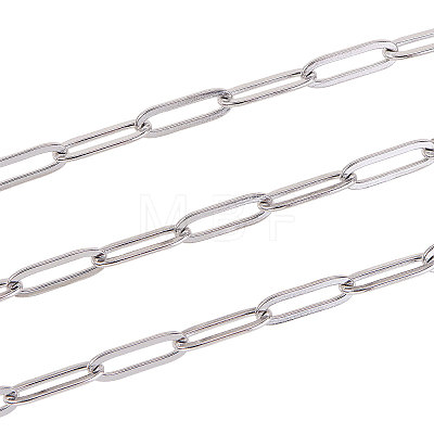 304 Stainless Steel Paperclip Chains CHS-CJ0001-02P-1