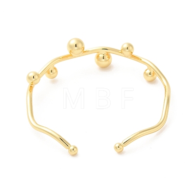 Brass Cuff Bangles BJEW-P309-01G-1