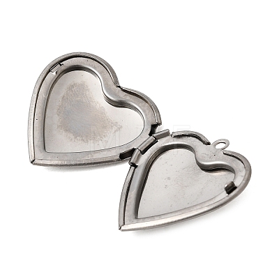 304 Stainless Steel Locket Pendants STAS-B128-22B-G-1