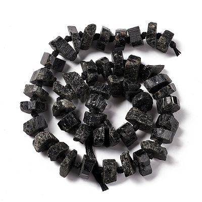 Natural Black Tourmaline Beads Strands G-F719-17-1