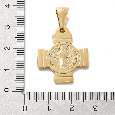 Religion Ion Plating(IP) 304 Stainless Steel Pendants STAS-Z098-43G-1