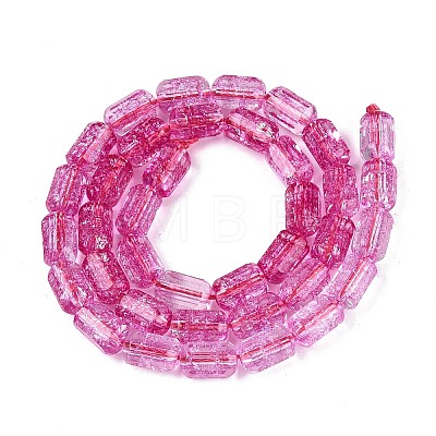 Crackle Transparent Glass Beads Strands GLAA-N068-05A-07-1