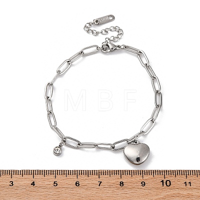 304 Stainless Steel Charm Bracelets STAS-D152-01P-1