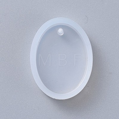 Oval Shape DIY Silicone Pendant Molds X-AJEW-P038-01-1