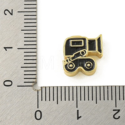 Rack Plating Brass Enamel Beads KK-U029-22G-10-1