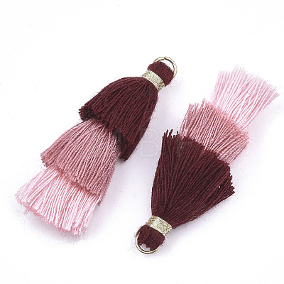 Polycotton(Polyester Cotton) Tassel Pendant Decorations X-FIND-T018-21-1