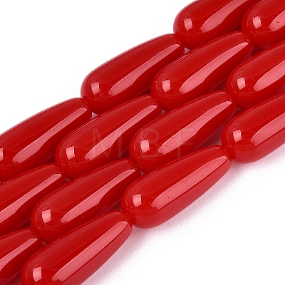 Opaque Glass Beads Strands GLAA-Q113-03A-C02-1
