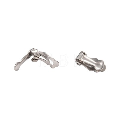 Tarnish Resistant 304 Stainless Steel Clip-On Earrings Findings STAS-Q185-01-1