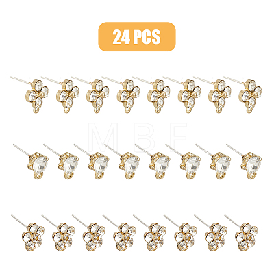 24Pcs 3 Style Alloy Stud Earring Findings FIND-FH0006-52-1