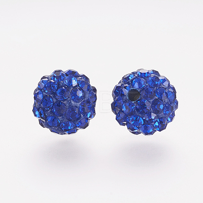 Polymer Clay Rhinestone Beads X-RB-K050-8mm-C19-1